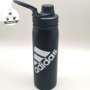 Adidas Black Stainless Steel Tumbler with Adidas on Front, 20 oz, NWT